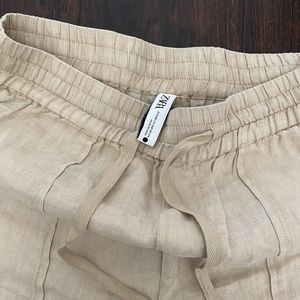 ZARA linen wide leg pants